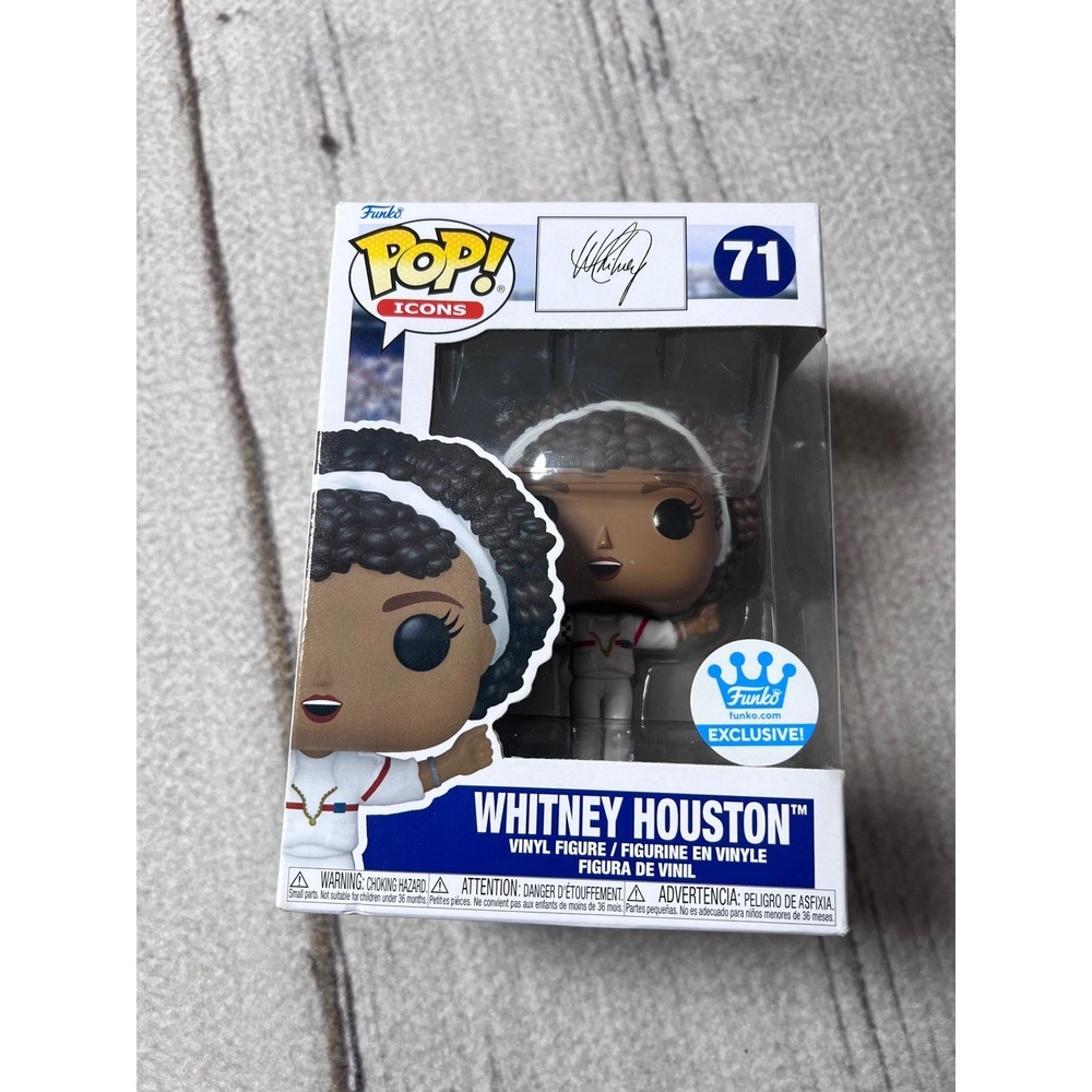 Funko Pop‎ Icons Whitney Houston Vinyl Figure 71 Signed Box